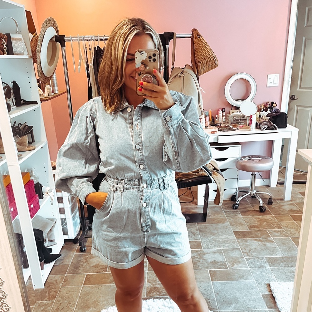 Denim romper